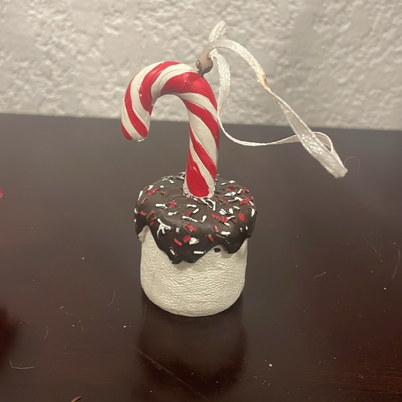 Christmas Ornament Resin Candy Cane Marshmallow 3” - Picture 3 of 4